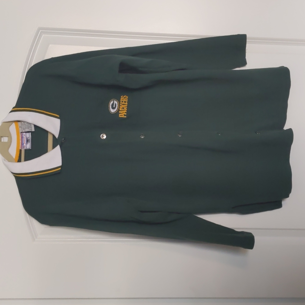 Green Bay Packers Vintage Knit Buttondown Shirt